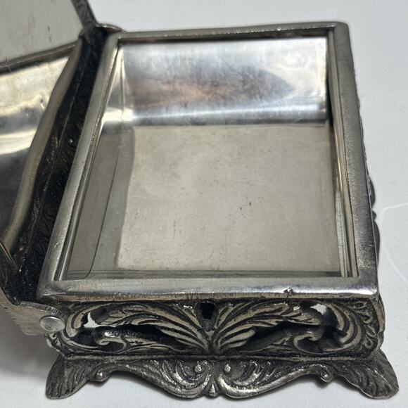 Antique Greek Trinket Box 5”x4.5” Parthenon Acropolis Athens Silver Plated/Solid - Picture 16 of 16